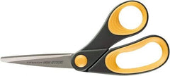 Ability One - 4" LOC, 8" OAL Titanium Scissors - Ambidextrous, Straight Handle, For Sticky Residues - Best Tool & Supply