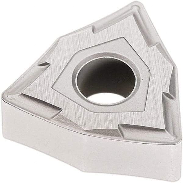 Seco - WNMG333 MF2 Grade TP2501 Carbide Turning Insert - Al2O3 Finish, 80° Trigon, 3/8" Inscr Circle, 3/16" Thick, 3/64" Corner Radius - Best Tool & Supply