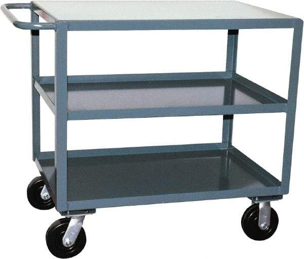 Jamco - 2,400 Lb Capacity, 24" Wide x 36" Long x 36" High Heavy Duty Service Cart - 3 Shelf, Steel - Best Tool & Supply