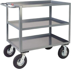 Jamco - 1,200 Lb Capacity, 24" Wide x 36" Long x 39" High Heavy Duty Service Cart - 3 Shelf, Steel - Best Tool & Supply