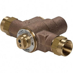 Haws - 1/2" Inlet, 2-5/8" Long x 6-1/8" Wide x 5-1/4" High, Brass Plumbed Wash Station Tempering Valve - Compatible with Combination Drench Shower & Eye/Face Wash Stations - Best Tool & Supply