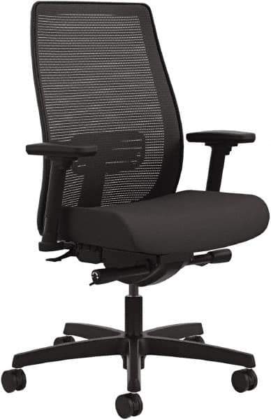 Hon - 46" High Mid Back Chair - 28" Wide x 29" Deep, Fabric Mesh Seat, Black - Best Tool & Supply