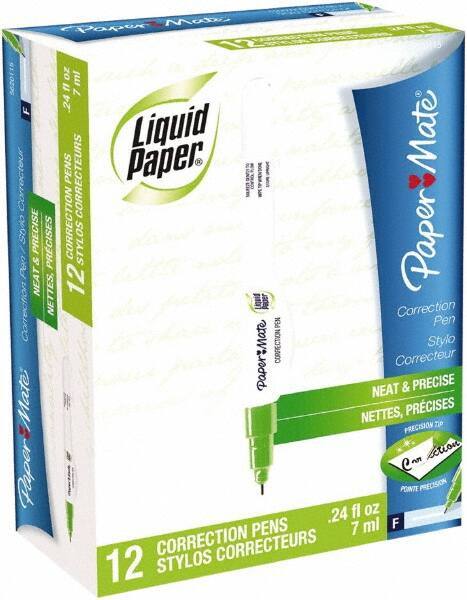 Paper Mate Liquid Paper - Correction Fluids Pen Applicator - 7 ml - Best Tool & Supply