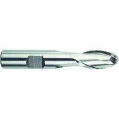 7/16" Dia. - 3-1/4" OAL - HSS-TiN - Ball Nose SE EM - 2 FL - Best Tool & Supply