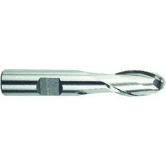 7/16" Dia. - 3-1/4" OAL - HSS-TiN - Ball Nose SE EM - 2 FL - Best Tool & Supply