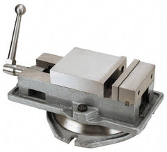 Interstate - 6" Jaw Width, 6" Jaw Opening Capacity, Horizontal Swivel Machine Vise - Manual Operation, 6,613 Lb Capacity, 1 Station, 19-1/8" Long x 6-7/32" High x 1-3/4" Deep, 1-1/2" Jaw Height - Best Tool & Supply