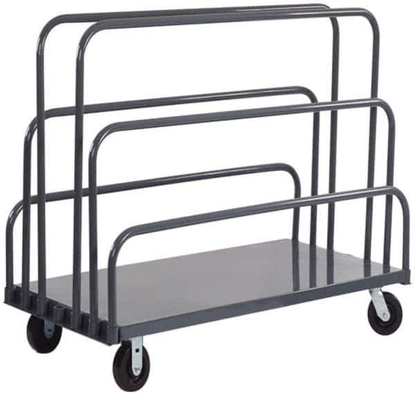 Durham - 2,000 Lb Capacity Cold-Rolled Steel Platform Truck - Cold-Rolled Steel Deck, 30" OAW - Best Tool & Supply