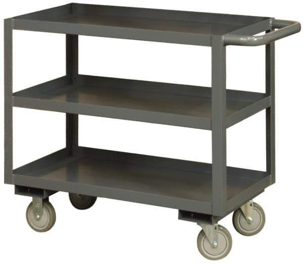 Durham - 1,200 Lb Capacity, 24" Wide x 36" Long x 37-5/8" High Heavy Duty Service Cart - 3 Shelf, Steel - Best Tool & Supply