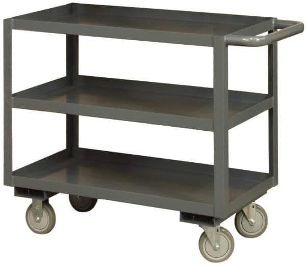 Durham - 3,000 Lb Capacity, 24" Wide x 48" Long x 48" High Heavy Duty Service Cart - 3 Shelf, Steel - Best Tool & Supply