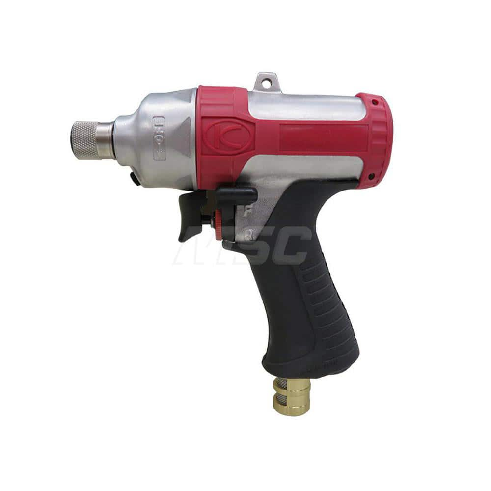 Air Impact Wrench: 1/4″ Drive, 8,000 RPM, 115 ft/lb 1/2″ Inlet, 10.6 CFM, 2,500 BPM, Pistol Grip, Bottom Exhaust