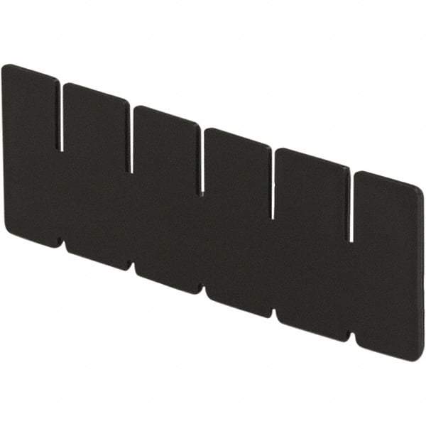 LEWISBins+ - 1-7/8" High, Black Bin Divider - Use with DC1025, Short Side Measures 1.9" Tall - Best Tool & Supply