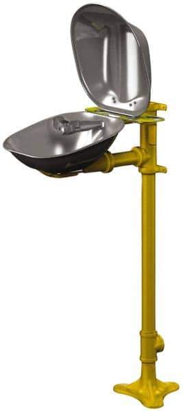 Bradley - Pedestal Mount, Stainless Steel Bowl, Eyewash Station - Best Tool & Supply