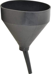 Funnel King - 3 Qt Capacity Polyethylene Funnel - 7-1/2" Mouth OD, 5/8" Tip OD, 4-7/16" Swivel Spout, Gray - Best Tool & Supply