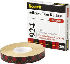 3M - 60 Yds. Long x 1/2" Wide, Medium Strength Acrylic Adhesive Transfer Tape - 2 mil Thick - Best Tool & Supply