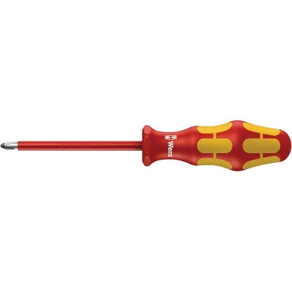 Wera - #2 Point, 8" Blade Length Insulated Screwdriver - 248mm OAL - Best Tool & Supply