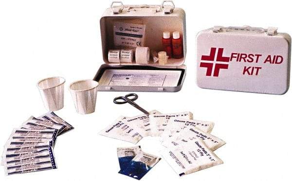 Ability One - 30 Piece, 30 Person, Multipurpose/Auto/Travel First Aid Kit - Metal Case - Best Tool & Supply