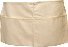 PRO-SAFE - 18 x 9" General Purpose Waist Apron - Cotton, 10 oz Material, Off-White, 2 Pockets, Flame Resistant - Best Tool & Supply