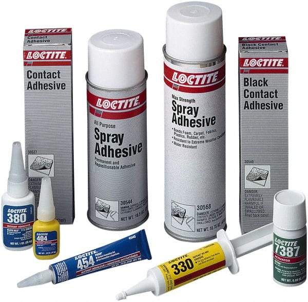 Loctite - 0.70 oz Bottle Clear Instant Adhesive - Series 435, 30 sec Working Time, 24 hr Full Cure Time, Bonds to Metal, Plastic & Rubber - Best Tool & Supply