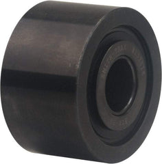 Accurate Bushing - 1-1/8" Bore, 3-1/2" Roller Diam x 2" Roller Width, Carbon Steel Plain Yoke Roller - 17,600 Lb Dynamic Load Capacity, 2-1/16" Overall Width - Best Tool & Supply