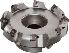 Sumitomo - 6" Cut Diam, 1-1/2" Arbor Hole, 6mm Max Depth of Cut, 45° Indexable Chamfer & Angle Face Mill - 14 Inserts, ONMT 05T6\xB6SNMT 13T6\xB6XNET 13T6 Insert, Right Hand Cut, Series DualMill - Best Tool & Supply