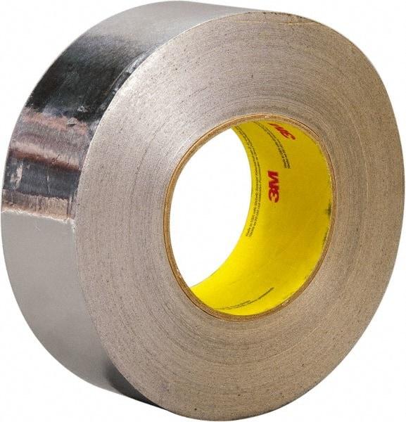 3M - 3" x 45m Silver Foil Tape - 3.25 mil, Acrylic Adhesive, Aluminum Foil Backing, -30°F to 260°F, Series 3380 - Best Tool & Supply