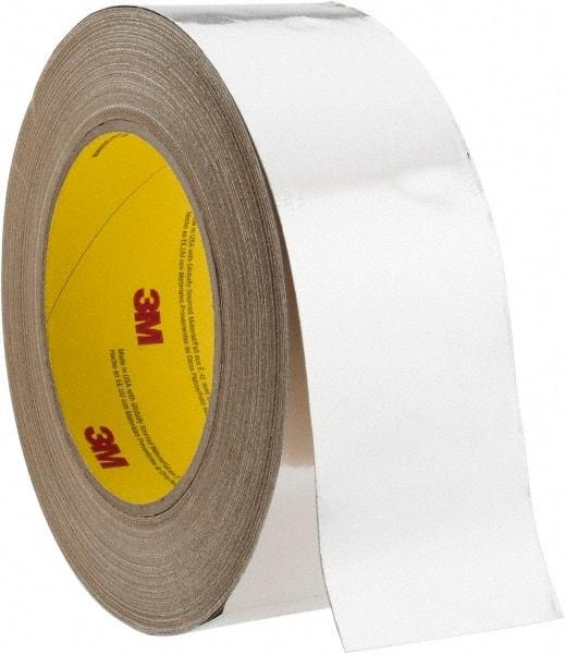 3M - 2" x 45m Silver Foil Tape - 3.25 mil, Acrylic Adhesive, Aluminum Foil Backing, 10 Lb/ln Tensile Strength, -30°F to 260°F, Series 3380 - Best Tool & Supply