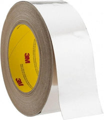 3M - 2" x 45m Silver Foil Tape - 3.25 mil, Acrylic Adhesive, Aluminum Foil Backing, 10 Lb/ln Tensile Strength, -30°F to 260°F, Series 3380 - Best Tool & Supply