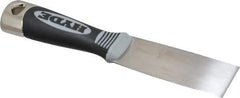 Hyde Tools - 1-1/2" Wide Chisel Edge Blade Stainless Steel Putty Knife - Flexible, Cushioned Grip Polypropylene Handle, 8" OAL - Best Tool & Supply