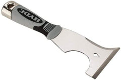 Hyde Tools - 3" Wide Stainless Steel Putty Knife - Stiff, Cushioned Grip Polypropylene Handle, 8" OAL - Best Tool & Supply