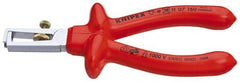 Knipex - 7 AWG to 13/64" Capacity Insulated Wire Stripper - 6-1/4" OAL, 1000 Volt Insulated Handle - Best Tool & Supply
