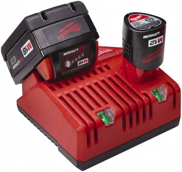 Milwaukee Tool - 12/18 Volt, 2 Battery Power Tool Lithium-Ion Battery Charger - M12 and M18 Not Included - Best Tool & Supply