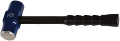 NUPLA - 8 Lb Head, 16" Long Sledge Hammer - Steel Head, 2-1/4" Face Diam, 6-3/8" Long Head, Fiberglass Handle - Best Tool & Supply