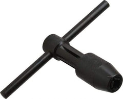 Cle-Line - 7/32 to 1/2" Tap Capacity, T Handle Tap Wrench - 3-5/8" Overall Length - Best Tool & Supply