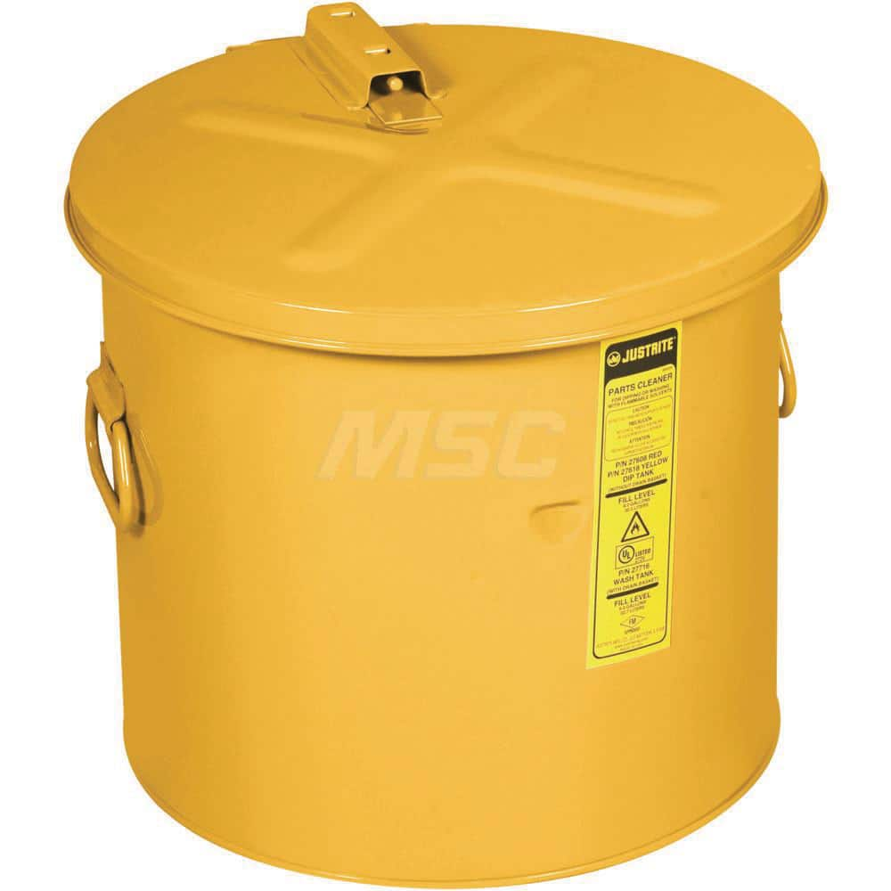 Safety Bench Cans & Dip/Wash Tanks; Type: Dip Tank; Capacity (pt.): 8.000; Can Material: Steel; Capacity: 8.000; Capacity (Qt.): 8.000; Color: Yellow; Capacity (Gal.): 8.000