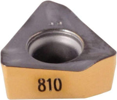 Iscar - HM390 TKCT0703 TR Grade IC810 Carbide Milling Insert - AlTiN/TiN Finish, 0.124" Thick, 0.228" Inscribed Circle, 0.51mm Corner Radius - Best Tool & Supply