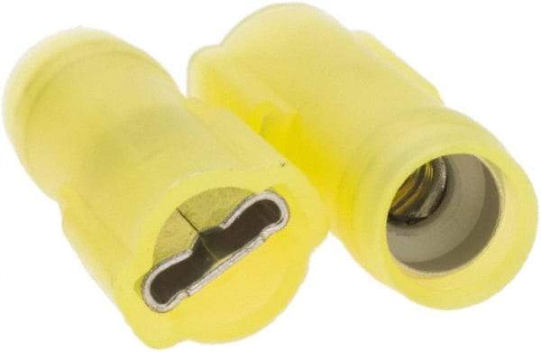 Value Collection - 12 to 10 AWG, Nylon, Fully Insulated, Female Wire Disconnect - 1/4" Wide Tab, Yellow - Best Tool & Supply