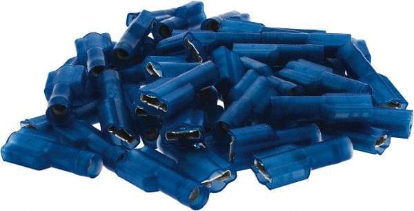 Value Collection - 16 to 14 AWG, Nylon, Fully Insulated, Female Wire Disconnect - 1/4" Wide Tab, Blue, CSA Certified, UL Listed - Best Tool & Supply