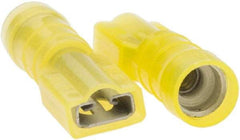 Value Collection - 12 to 10 AWG, Nylon, Fully Insulated, Female Wire Disconnect - 1/4" Wide Tab, Yellow, CSA Certified, UL Listed - Best Tool & Supply