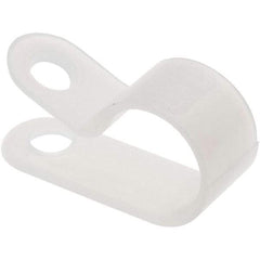 Value Collection - 3/8" Bundle Diam, 0.167" Hole, Nylon Clamp - White - Best Tool & Supply