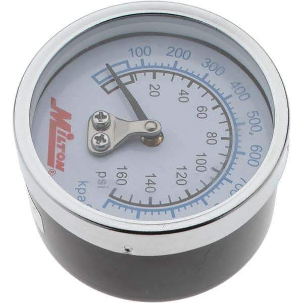 Value Collection - 2" Dial, 1/4 Thread, 0-160 Scale Range, Pressure Gauge - Back Connection Mount - Best Tool & Supply