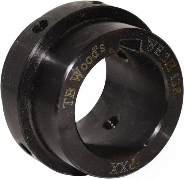 TB Wood's - 1/2" Bore, 1.85" Hub, WE2 Flexible Coupling Shaft Hub - 1.85" OD, 0.94" OAL, Steel, Type BTS - Best Tool & Supply