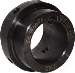 TB Wood's - 1-5/8" Bore, 3/8" x 3/16" Keyway Width x Depth, 4.48" Hub, WE20 Flexible Coupling Shaft Hub - 4.48" OD, 2.06" OAL, Steel, Type BTS - Best Tool & Supply