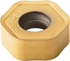 Kennametal - HNGJ438 LD Grade KC725M Carbide Milling Insert - TiN/TiCN/TiN Finish, 0.1766" Thick, 12mm Inscribed Circle, 3.2mm Corner Radius - Best Tool & Supply