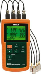 Extech - 10Hz to 1kHz (mm), LCD Vibration Meter Datalogger - 8 AA Batteries, 4 Channels - Best Tool & Supply