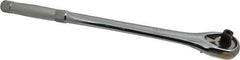 Proto - 1/2" Drive Pear Head Quick-Release Ratchet - Chrome Finish, 15" OAL, 45 Gear Teeth, Standard Head - Best Tool & Supply