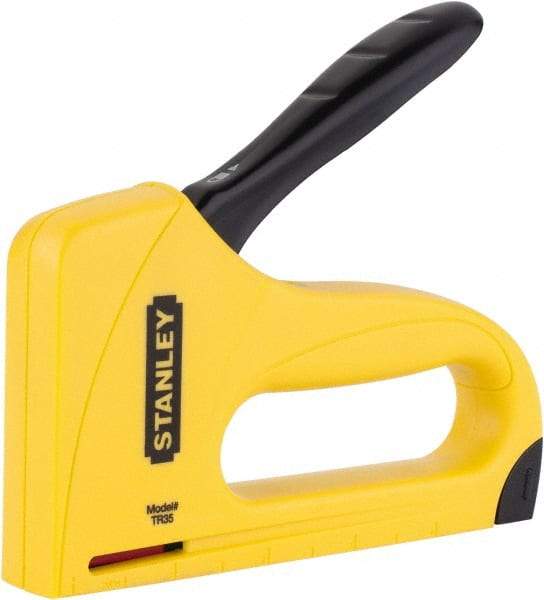 Stanley - Manual Staple Gun - 1/4, 5/16, 3/8" Staples, Yellow & Black, ABS - Best Tool & Supply