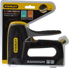 Stanley - Manual Wire & Cable Tacker Gun - 5/16" Staples, Chrome & Black, Aluminum Die Cast - Best Tool & Supply