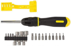 Stanley - 21 Piece Nut Driver, Phillips, Slotted, Square & Torx Screwdriver Set - Bit Sizes: Philips #1 to #3, Nut Driver 7/16, 3/8, 11/32, 5/16, 9/32 & 1/4, Torx T6, T8, T10, T15 & T20 - Best Tool & Supply