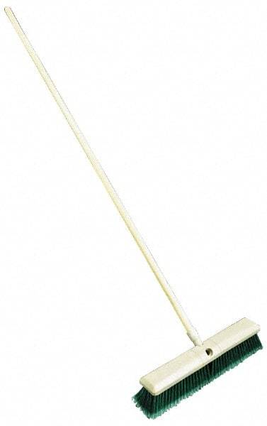 Weiler - 24" General Purpose Synthetic Push Broom - 3" Bristle Length, Foam Block, Threaded Handle Connection - Best Tool & Supply