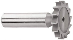 Whitney Tool Co. - 1-1/4" Diam x 1/8" Face Width, Cobalt, 18 Teeth, Shank Connection Woodruff Keyseat Cutter - Uncoated, 2-1/8" OAL x 1/2" Shank, Straight Teeth - Best Tool & Supply